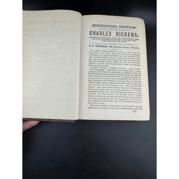Charles Dickens "Little Dorrit - Volume I" - The Peterson's Duodecimo Edition - Picture 7 of 14